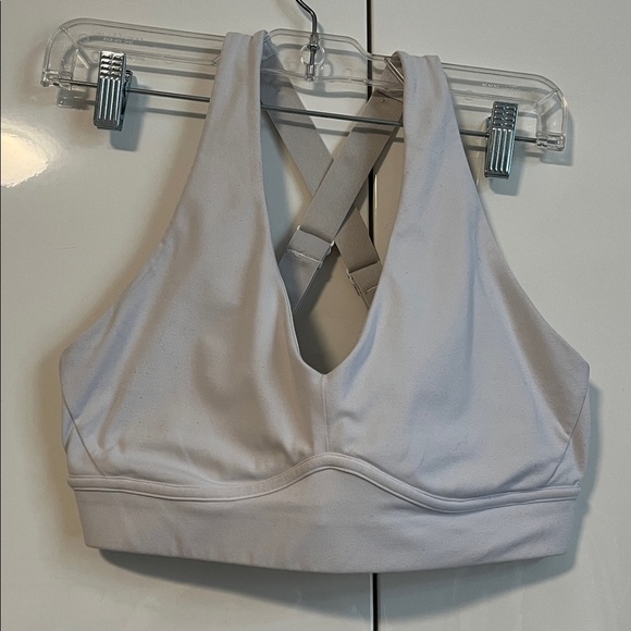 Fabletics White High Impact Padded Sports Bra, Size L - Picture 1 of 8